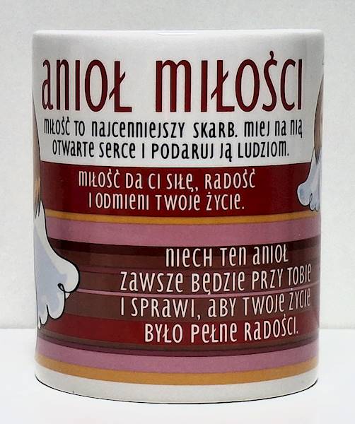 Kubek kukartka "anioł miłości miłość to..." 330 ml