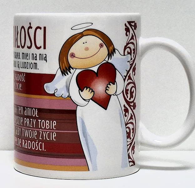 Kubek kukartka "anioł miłości miłość to..." 330 ml