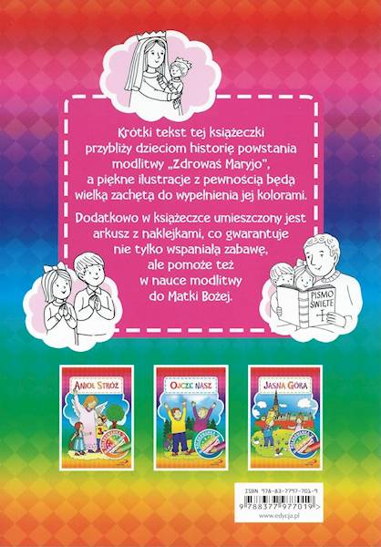 Zdrowaś Maryjo. Kolorowanka z naklejkami - Praca zbiorowa