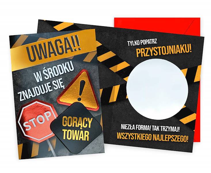 Karnet z kopertą: Urodziny (lusterko, gorący towar) DK-1214