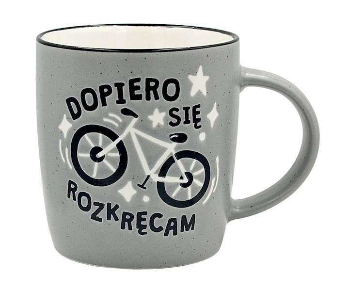 Kubek kukartka "DOPIERO SIĘ ROZKRĘCAM" 350 ml UP-027