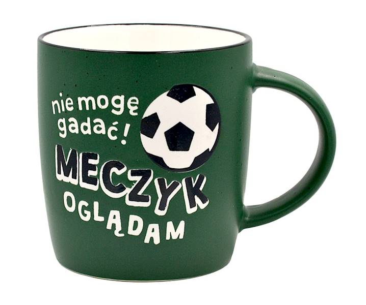 Kubek kukartka "nie mogę gadać! MECZYK OGLĄDAM" 350 ml UP-025