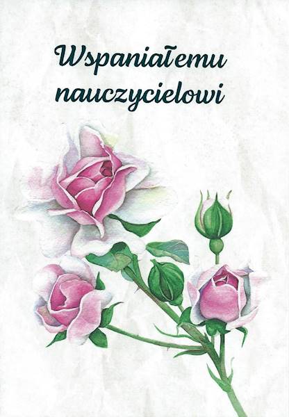 Karnet z kopertą: WDZIĘCZNOŚĆ 4. Wspaniałemu nauczycielowi