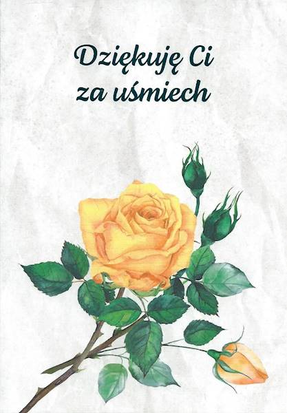 Karnet z kopertą: WDZIĘCZNOŚĆ 7. Dziękuję Ci za uśmiech