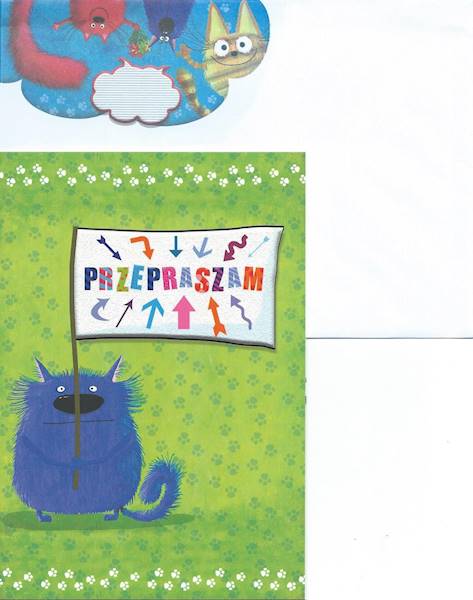 Karnet z kopertą: Z KOTEM 4. PRZEPRASZAM