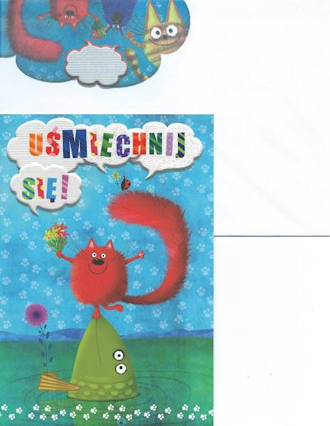 Karnet z kopertą: Z KOTEM 7. UŚMIECHNIJ SIĘ!