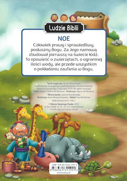 Ludzie Biblii: NOE - Agnes i Salem de Bezenac - z naklejkami