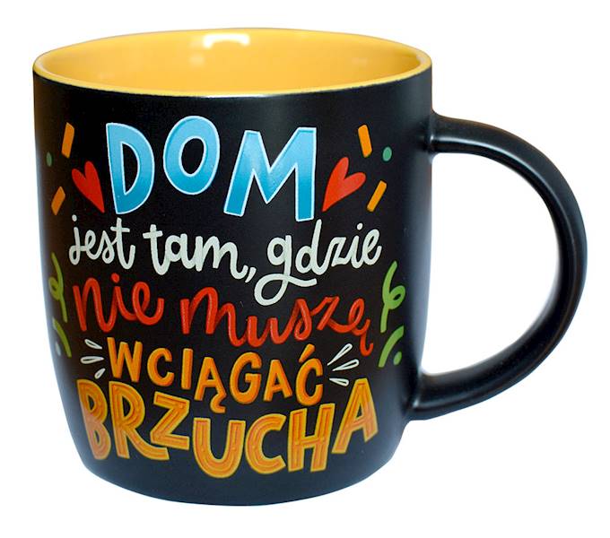 Kubek Tablicowy kukartka "DOM jest tam, gdzie..." 360 ml TB-005