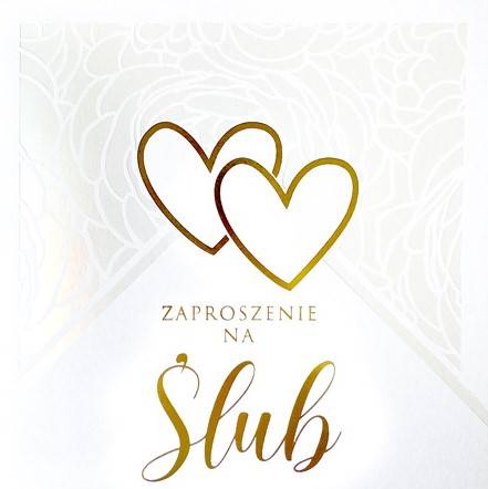 Zaproszenie z kopertą: Ślub PMZ-126 (1 szt.)