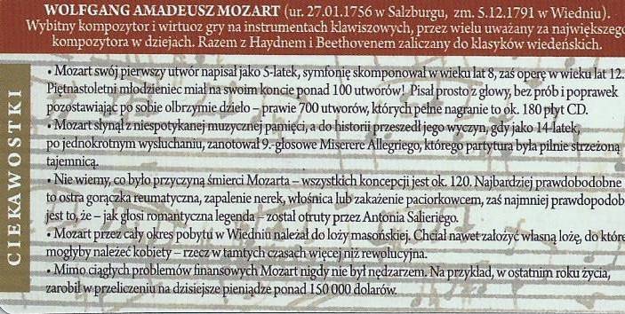 Zakładka magnetyczna "Mozart" ZK073