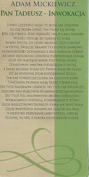 Zakładka magnetyczna "Adam Mickiewicz" ZK074