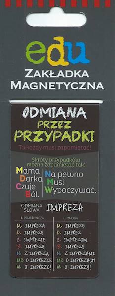 Zakładka magnetyczna "ODMIANA PRZEZ PRZYPADKI" ZK078