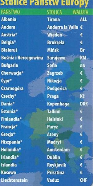 Zakładka magnetyczna "Stolice Państw Europy" ZK082