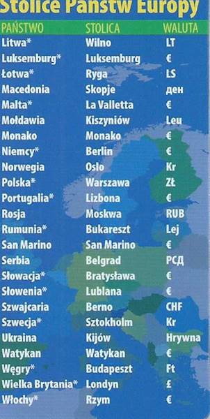 Zakładka magnetyczna "Stolice Państw Europy" ZK082