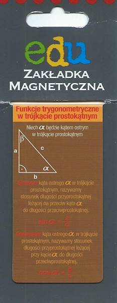 Zakładka magnetyczna "Funkcje trygonometryczne" ZK086