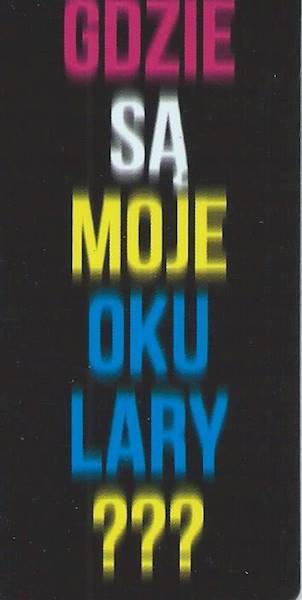 Zakładka magnetyczna "GDZIE SĄ MOJE OKULARY???" ZK128