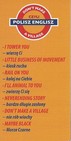 Zakładka magnetyczna "DON'T MAKE A VILLAGE czyli POLISZ ENGLISZ" ZK139