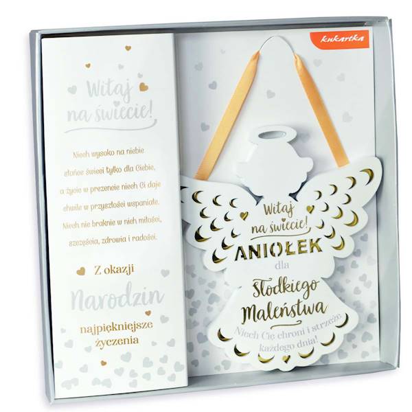 Zawieszka PREMIUM Narodziny "ANIOŁEK dla Słodkiego Maleństwa" ZOP-003