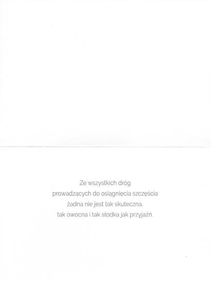 Karnet z kopertą: 6. DOBREGO ŻYCIA... w przyjaźni - Epikur