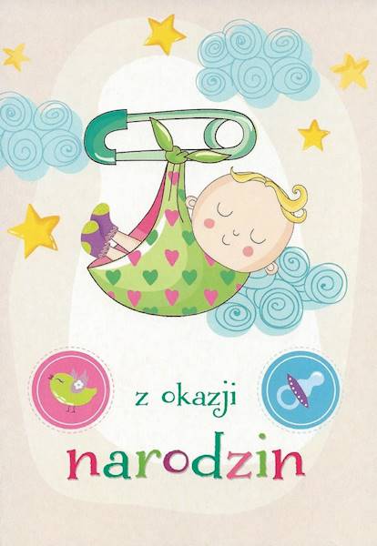 Karnet z kopertą: Z PAMIĘCIĄ 5. z okazji narodzin