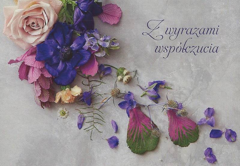 Karnet z kopertą: Z PAMIĘCIĄ 12. Z wyrazami współczucia