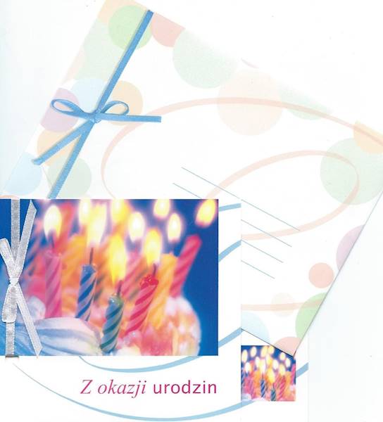 Karnet z kopertą: Z KOKARDKĄ 10. Z okazji urodzin