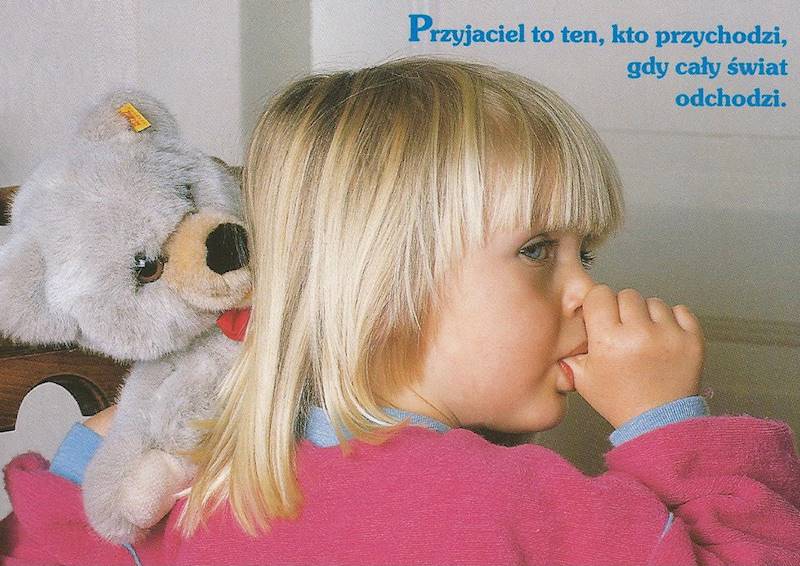 Kartka Pocztówka MALUCHY 7. 4 "Przyjaciel to ten, kto przychodzi, gdy..."