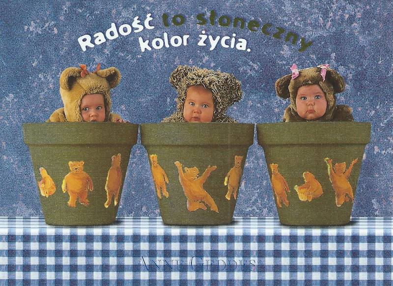 Kartka Pocztówka Anne Geddes - RADOŚĆ ŻYCIA 2