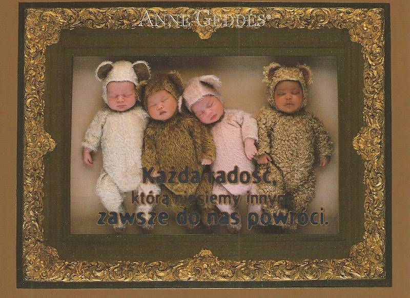 Kartka Pocztówka Anne Geddes - RADOŚĆ ŻYCIA 3
