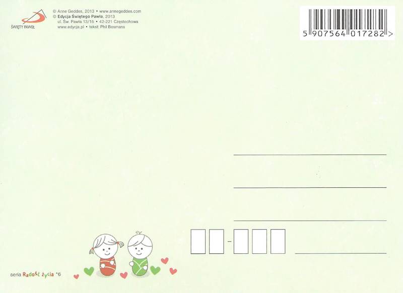 Kartka Pocztówka Anne Geddes - RADOŚĆ ŻYCIA 6