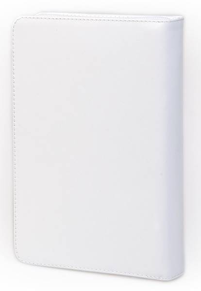 BIBLIA STARY i NOWY TESTAMENT "z rybką". Oprawa biała z suwakiem, z kolorową wkładką