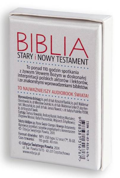 BIBLIA STARY i NOWY TESTAMENT - AUDIOBOOK MP3 (USB 3.2/C)
