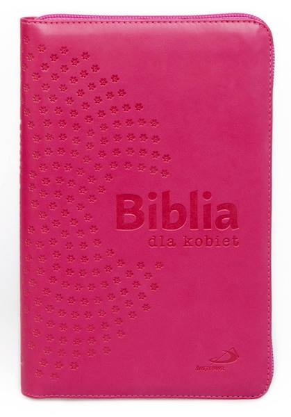 BIBLIA STARY i NOWY TESTAMENT dla kobiet - z suwakiem, złocone brzegi, malinowa