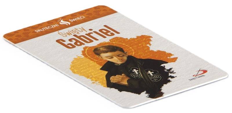 SKUTECZNI ŚWIĘCI: Święty Gabriel - obrazek w formie karty