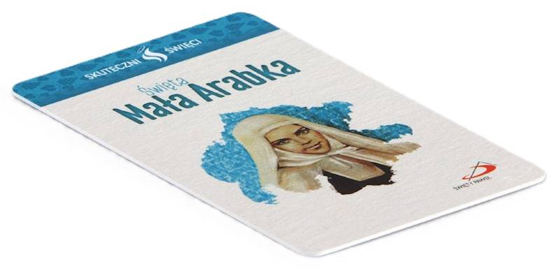 SKUTECZNI ŚWIĘCI: Święta Mała Arabka - obrazek w formie karty