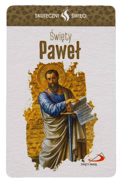SKUTECZNI ŚWIĘCI: Święty Paweł - obrazek w formie karty