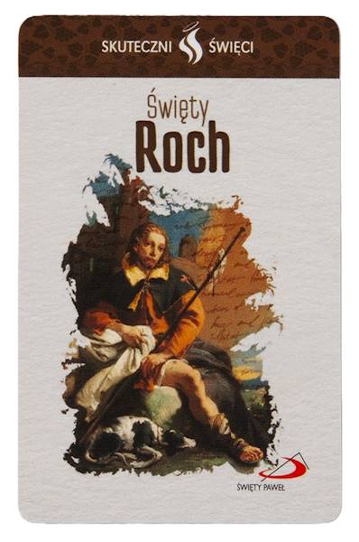 SKUTECZNI ŚWIĘCI: Święty Roch - obrazek w formie karty