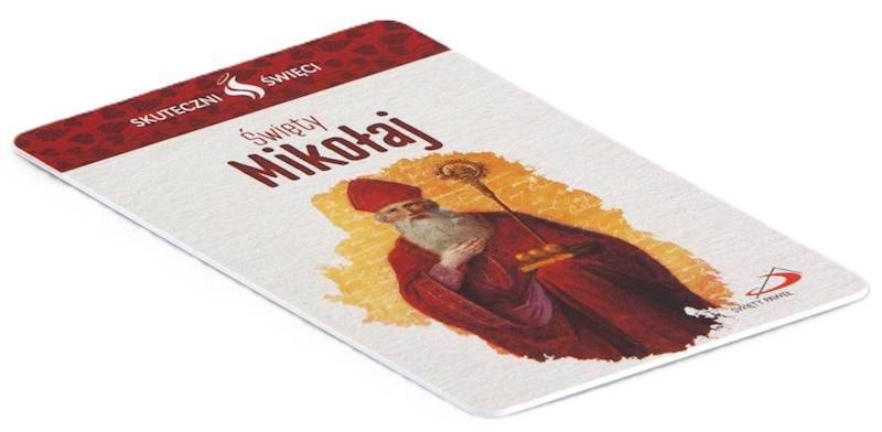 SKUTECZNI ŚWIĘCI: Święty Mikołaj - obrazek w formie karty