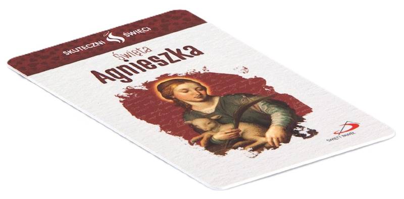 SKUTECZNI ŚWIĘCI: Święta Agnieszka - obrazek w formie karty
