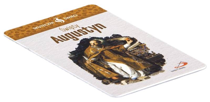 SKUTECZNI ŚWIĘCI: Święty Augustyn - obrazek w formie karty