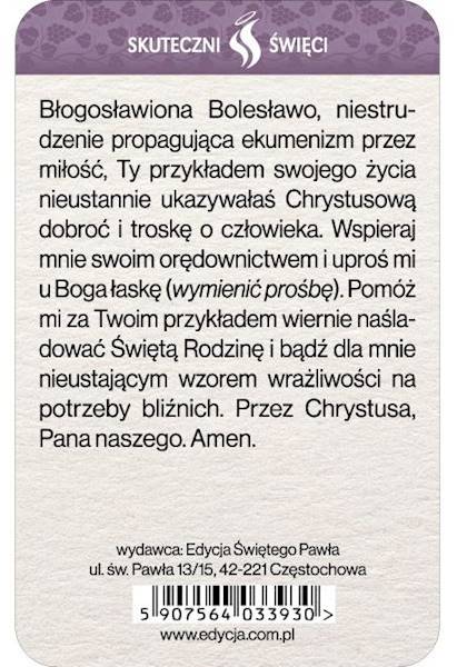 SKUTECZNI ŚWIĘCI: Błogosławiona Bolesława Lament - obrazek w formie karty