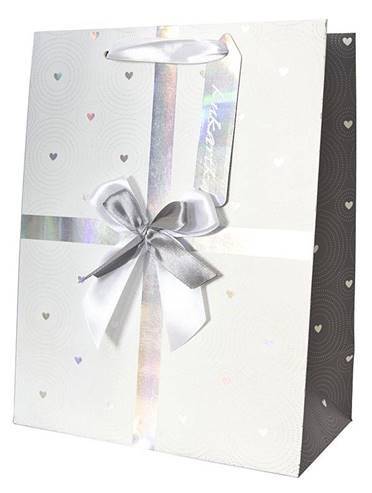 Torba prezentowa Kokarda 17,7x22,8x9,8 cm QPM-100 wzór 1