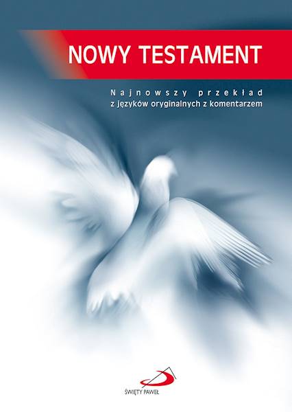 NOWY TESTAMENT "z gołębicą" - duży format, oprawa twarda niebieska