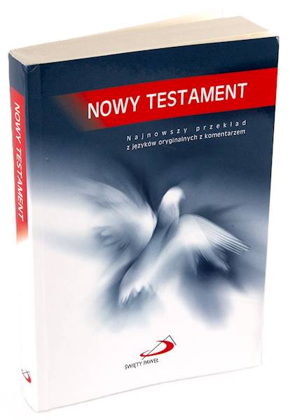 NOWY TESTAMENT "z gołębicą" - mały format, oprawa miękka niebieska