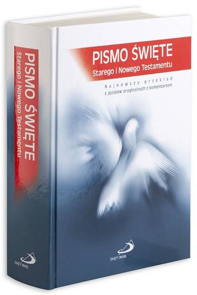 PISMO ŚWIĘTE ST i NT "z gołębicą" - duży format, oprawa twarda niebieska