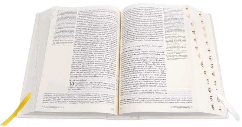 PISMO ŚWIĘTE ST i NT "z gołębicą" - duży format, twarda biała, paginatory
