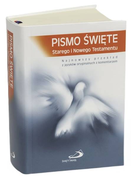 PISMO ŚWIĘTE ST i NT "z gołębicą" - mały format, oprawa zintegrowana niebieska