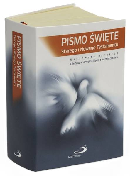 PISMO ŚWIĘTE ST i NT "z gołębicą" - mały format, zintegrowana, niebieska, paginatory