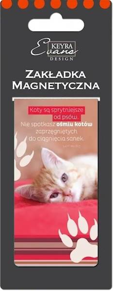Zakładka magnetyczna "Koty są sprytniejsze od psów..." ZK098