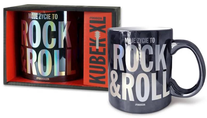 Kubek XL Pan Dragon "Moje życie to ROCK&ROLL" 500 ml